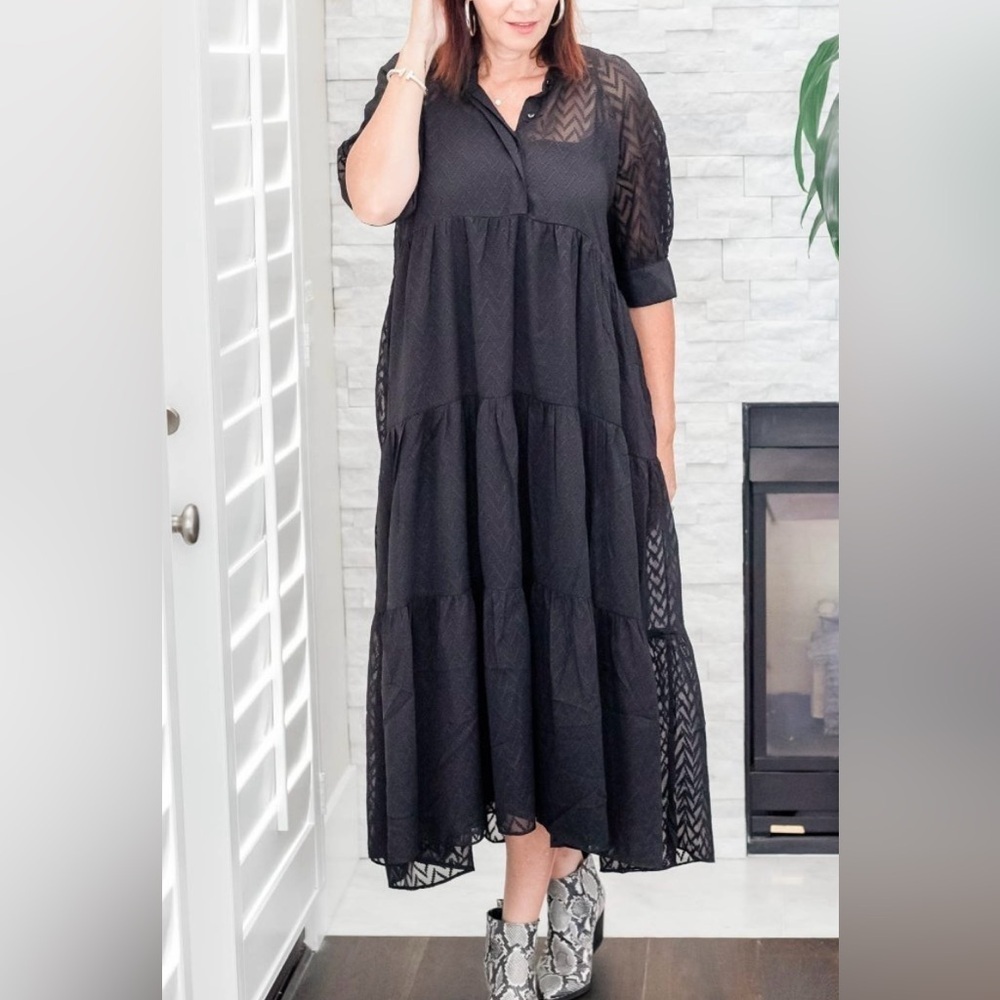 Zara  Black Women's maxi Dress - Picture 2 of 11